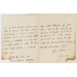 Landor (Walter Savage).- Forster (John) Autograph Letter signed "John Forster" to ?Benjamin Holt …