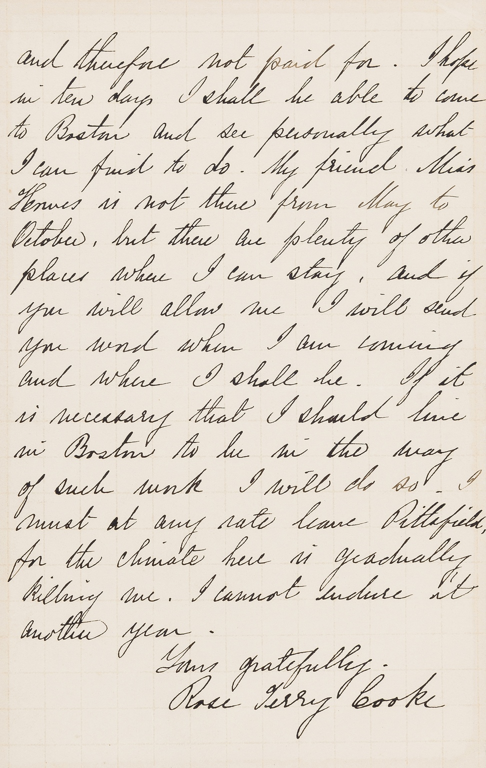 American Letters.- Collection, 10 ALs.s. to Benjamin or Caroline Ticknor, comprising: Annie …