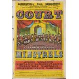 Music Poster.- Livermore Brothers Court Minstrels... Agricultural Hall, Bridgnorth, colour …