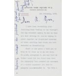 Churchill (Sir Winston).- Bonham Carter (Violet) Typed Letter signed and with autograph note to …