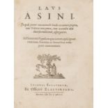 Elzevier.- [Heinsius (Daniel)] Laus Asini, scarce first edition, Leiden, House of Elzevier, 1623.