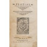 Plotinus. De rebus philosophicis Libri LIII. in enneades sex distributi, rare Solingen edition, …