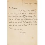 Carlyle (Thomas) Autograph Letter signed, 1866.