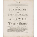 [Rogers (Thomas)] The conspiracy of guts and brains: or An answer to the twinn-shams, only …