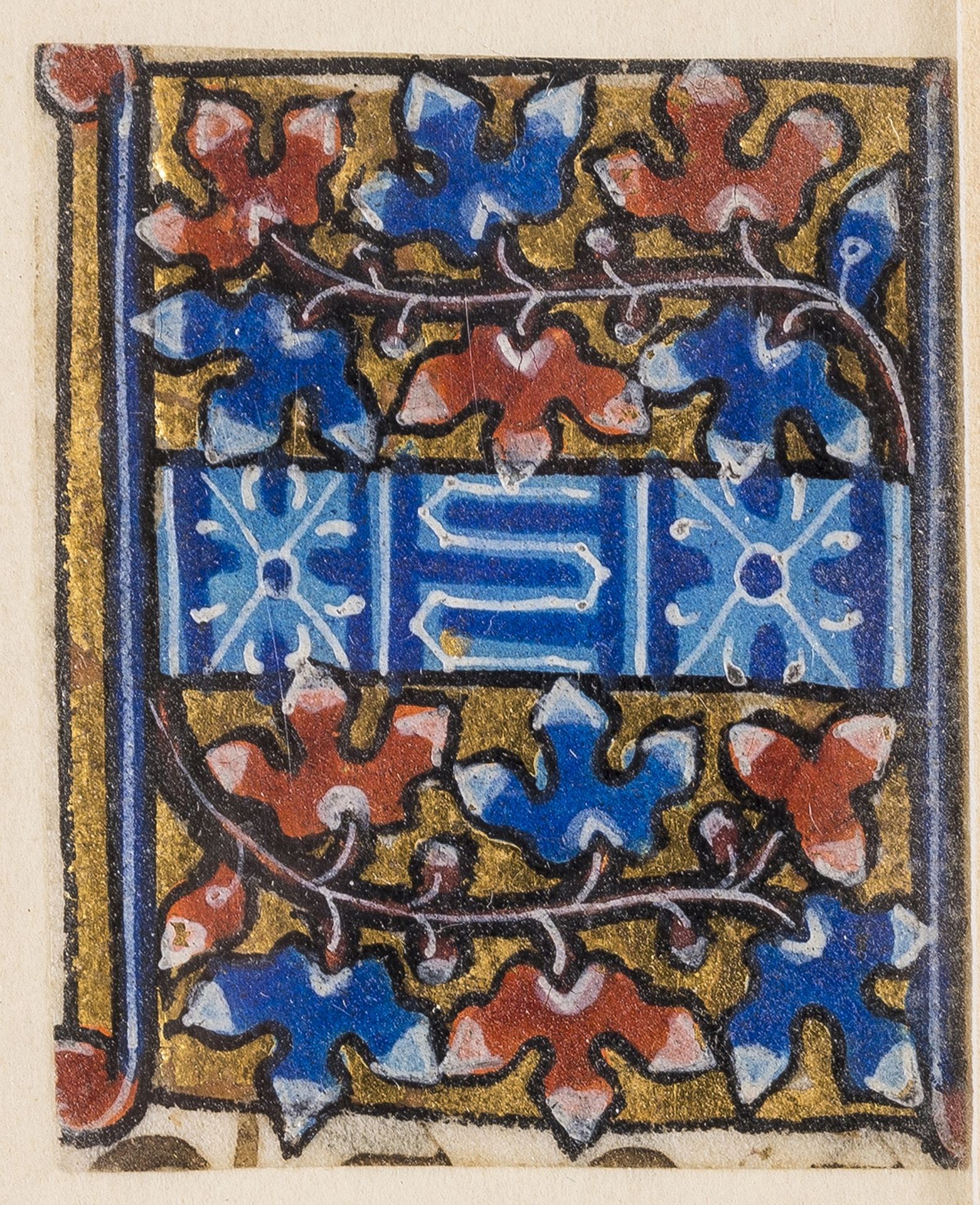 Medieval Illumination.- 2 small medieval illuminated initials, [?Germany], [15th century] (2 …