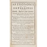 Astronomy.- Leadbetter (Charles) Astronomy of the Satellites of the Earth, Jupiter and Saturn, …