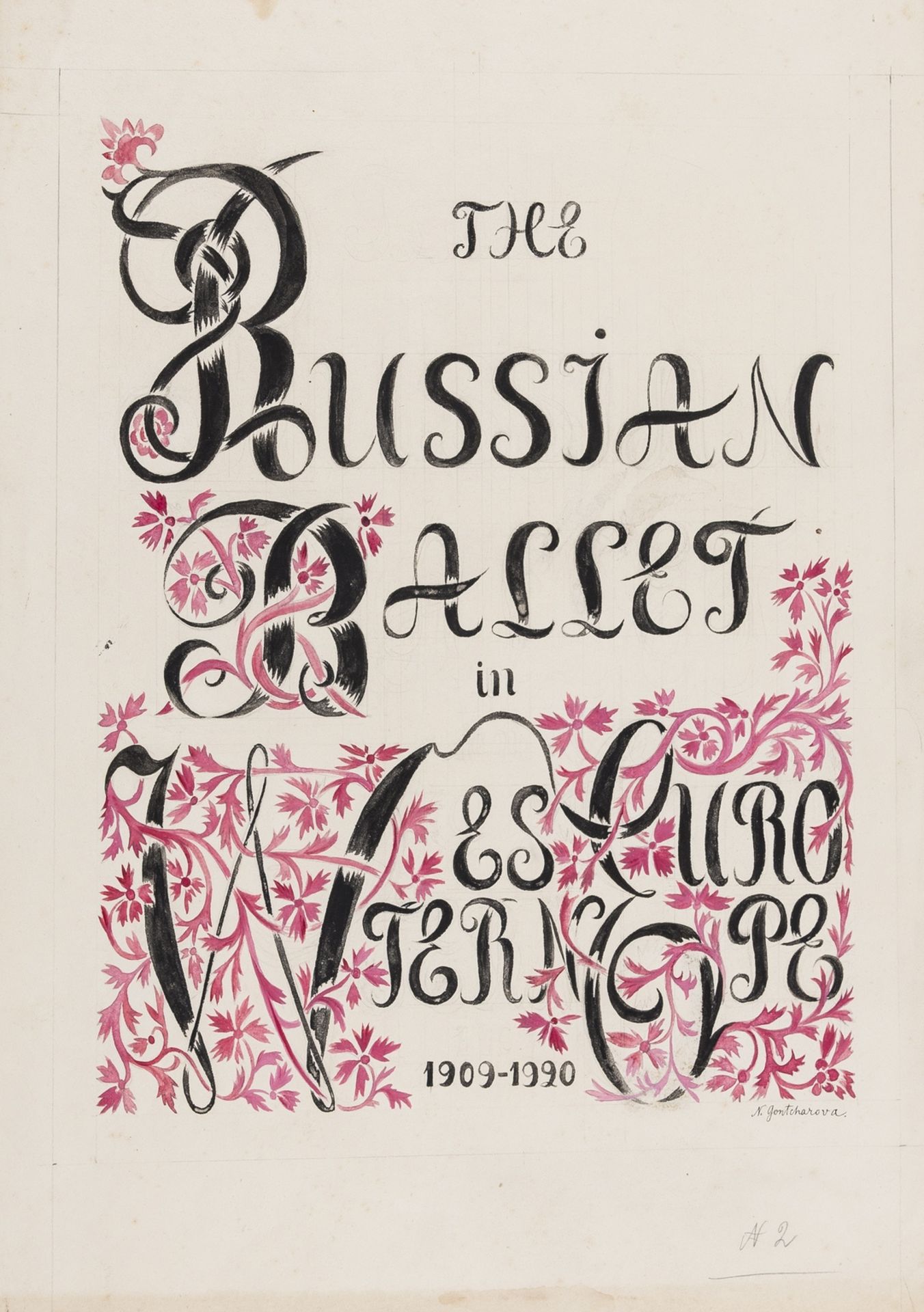 Gontcharova (Natalia, 1881-1962) Designs for title-page, for Propert's 'The Russian Ballet in … - Image 2 of 2