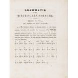 Tibetan language.- Schmidt (Isaac Jacob) Grammatik der Tibetischen Sprache, first edition of the …