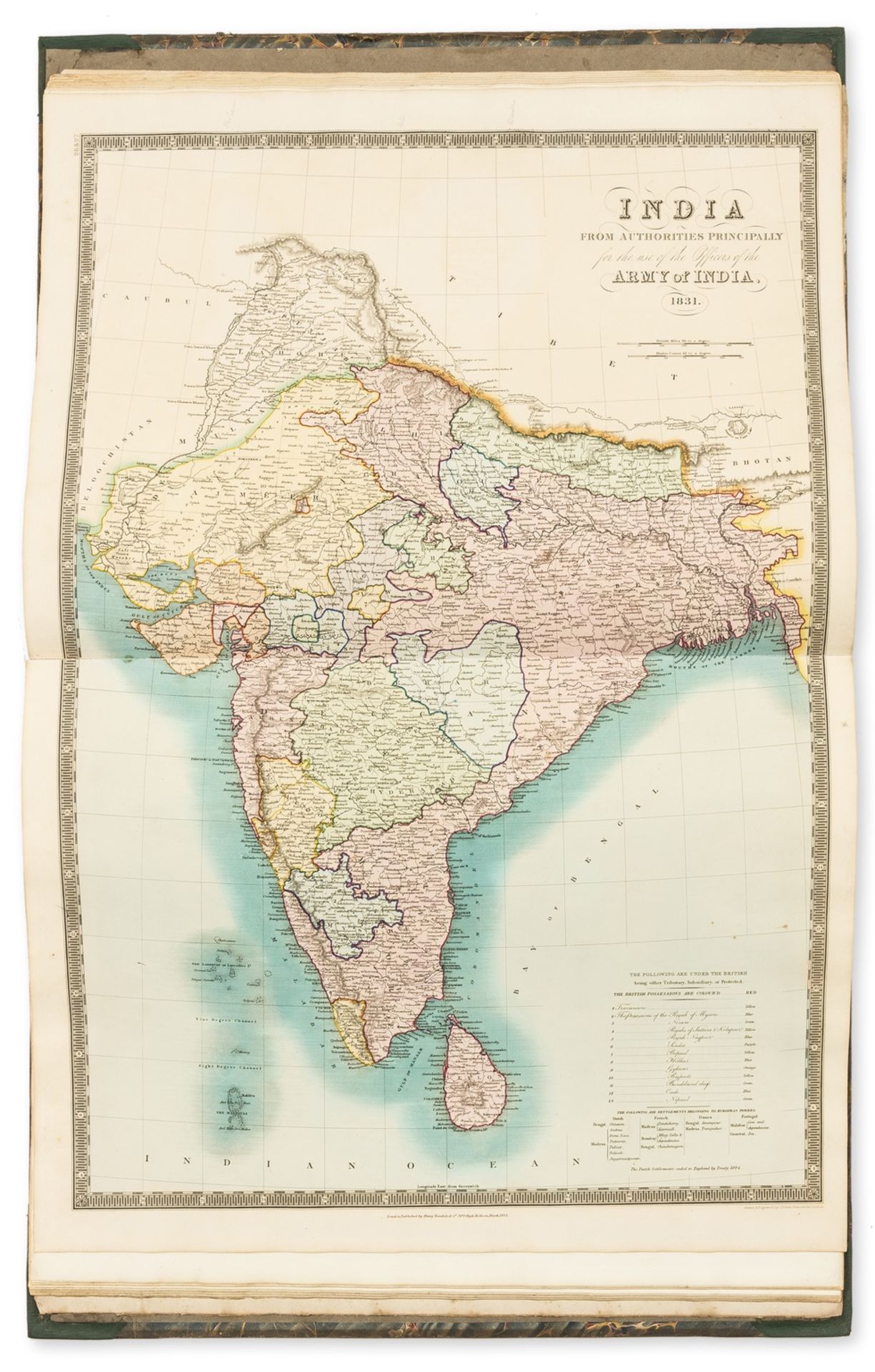 Atlases.- Teesdale (Henry) A New General Atlas of the World, 46 hand-coloured maps, 1831. - Image 2 of 2