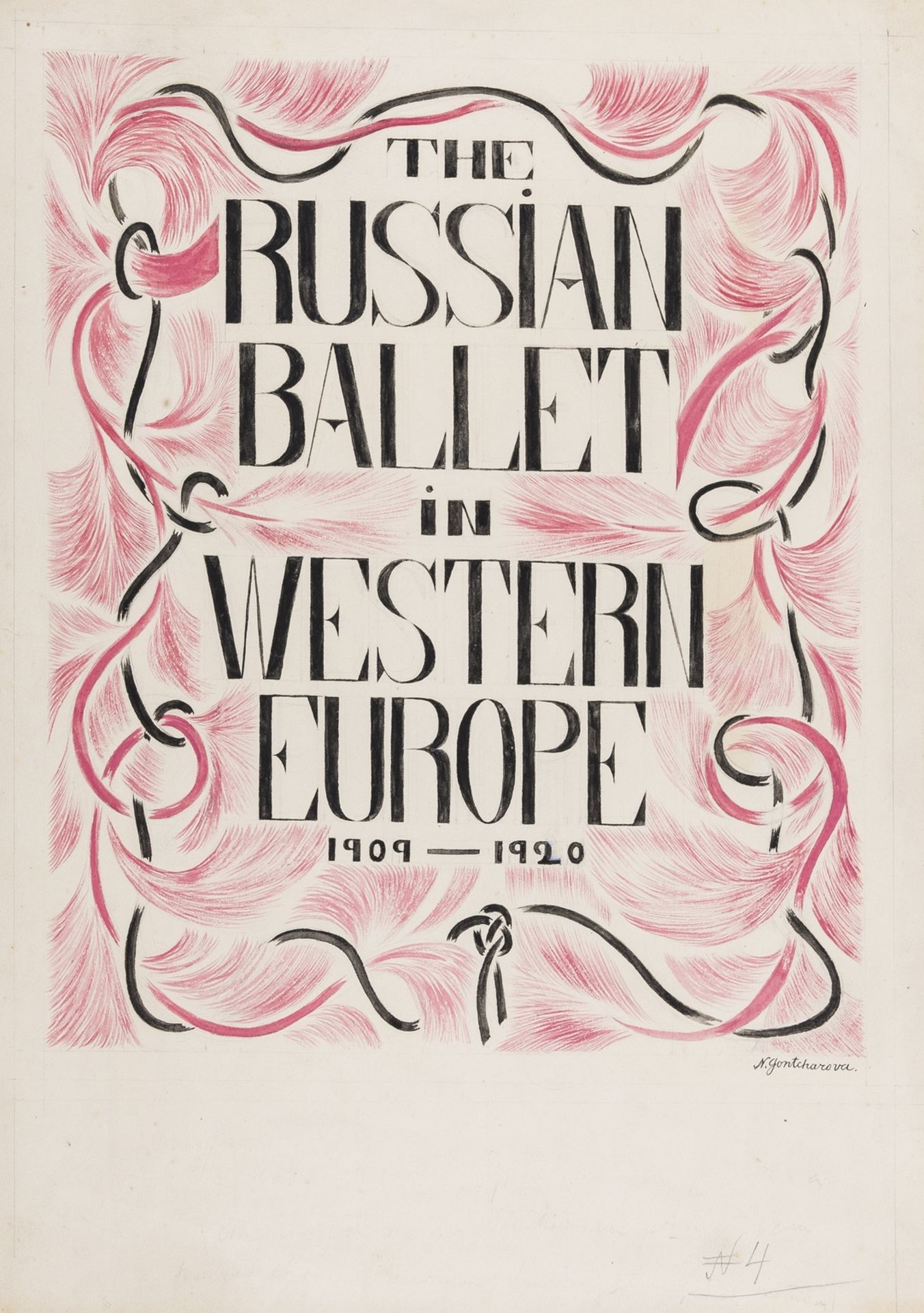 Gontcharova (Natalia, 1881-1962) Designs for title-page, for Propert's 'The Russian Ballet in …