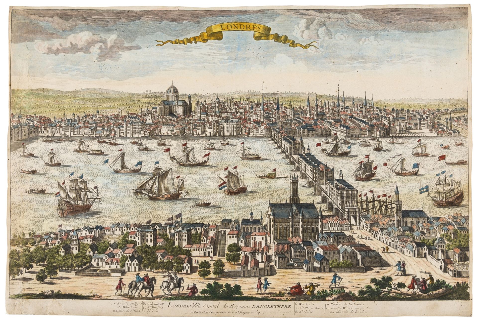 London.- Anonymous. Londres, Ville Capital du Royaume d'Angleterre, [c. 1700-1710].