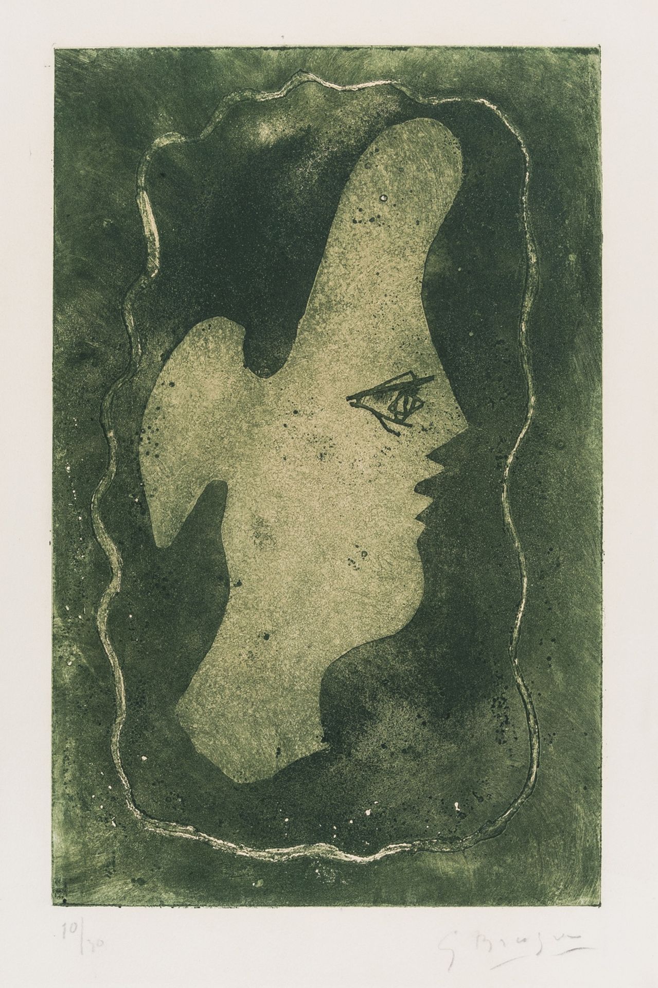 Georges Braque (1882-1963) Tête Vert (Vallier 58)