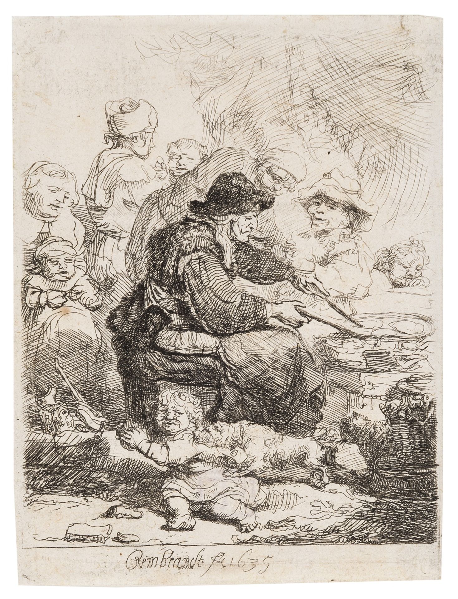 Rembrandt van Rijn (1606-1669) The Pancake Woman