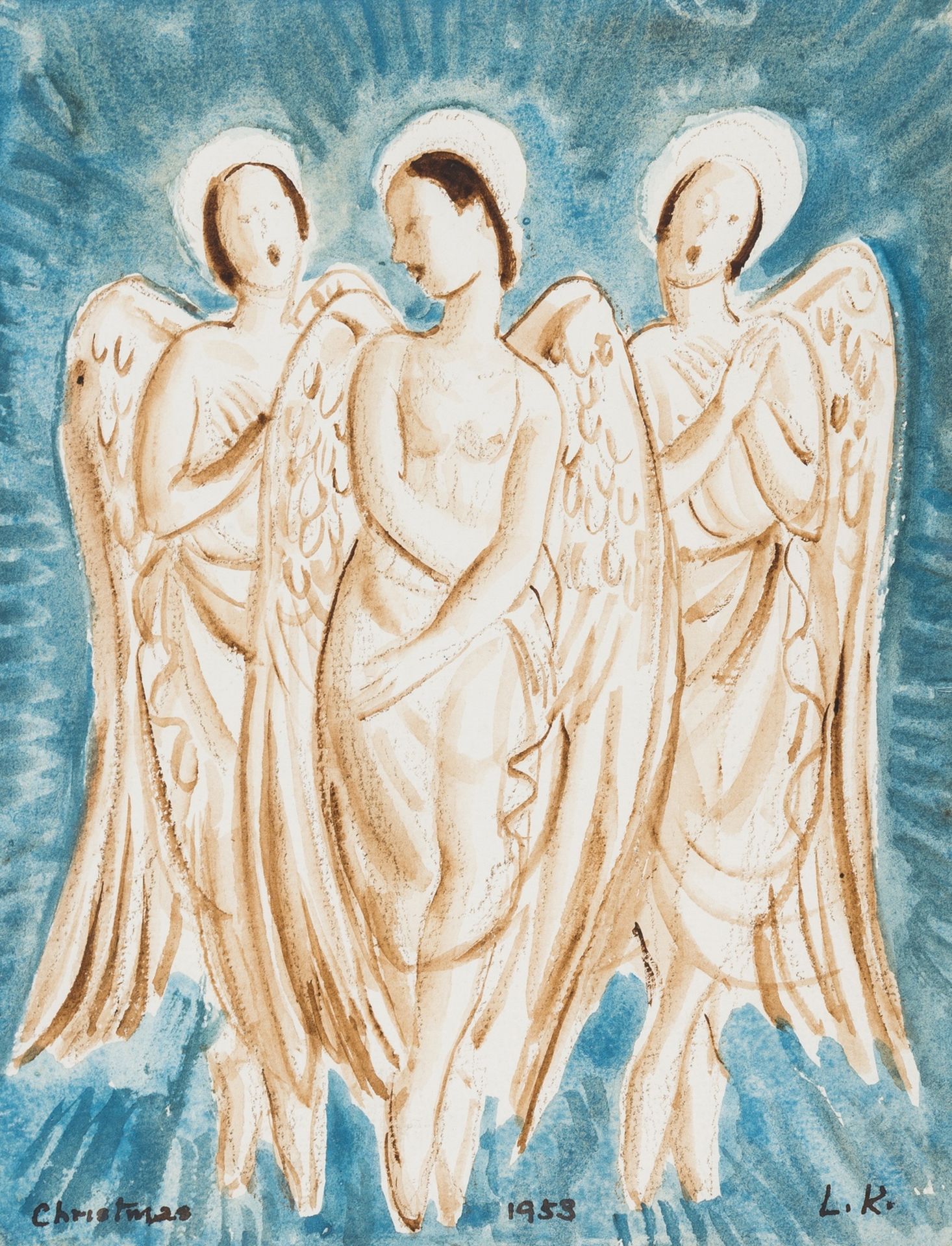 Laura Knight (1877-1970) Three angels