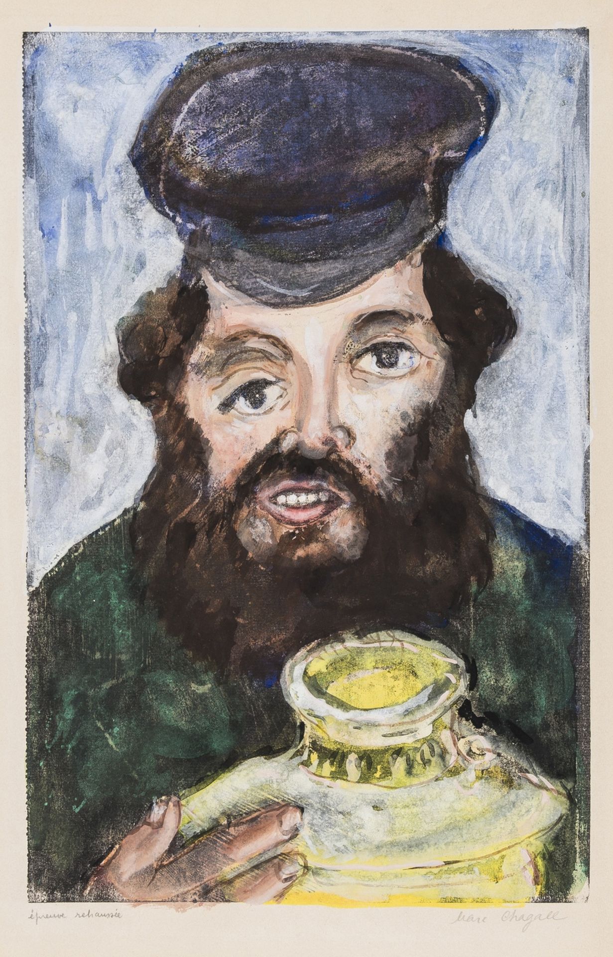 Marc Chagall (1887-1985) L'Homme au Samovar (Mourlot 4)