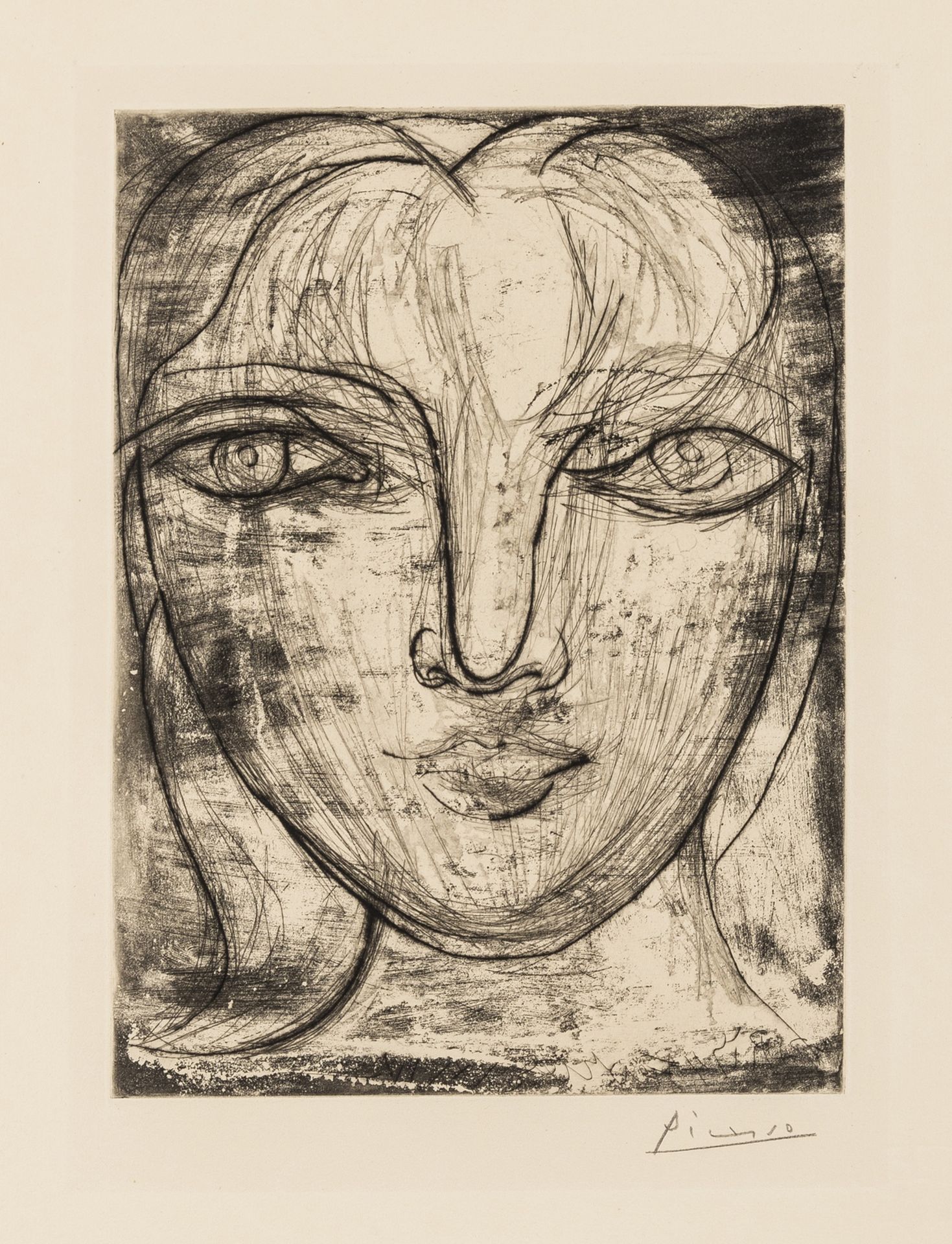 Pablo Picasso (1881-1973) Portrait de Marie-Thérèse de Face (Baer 417, Bloch 276)