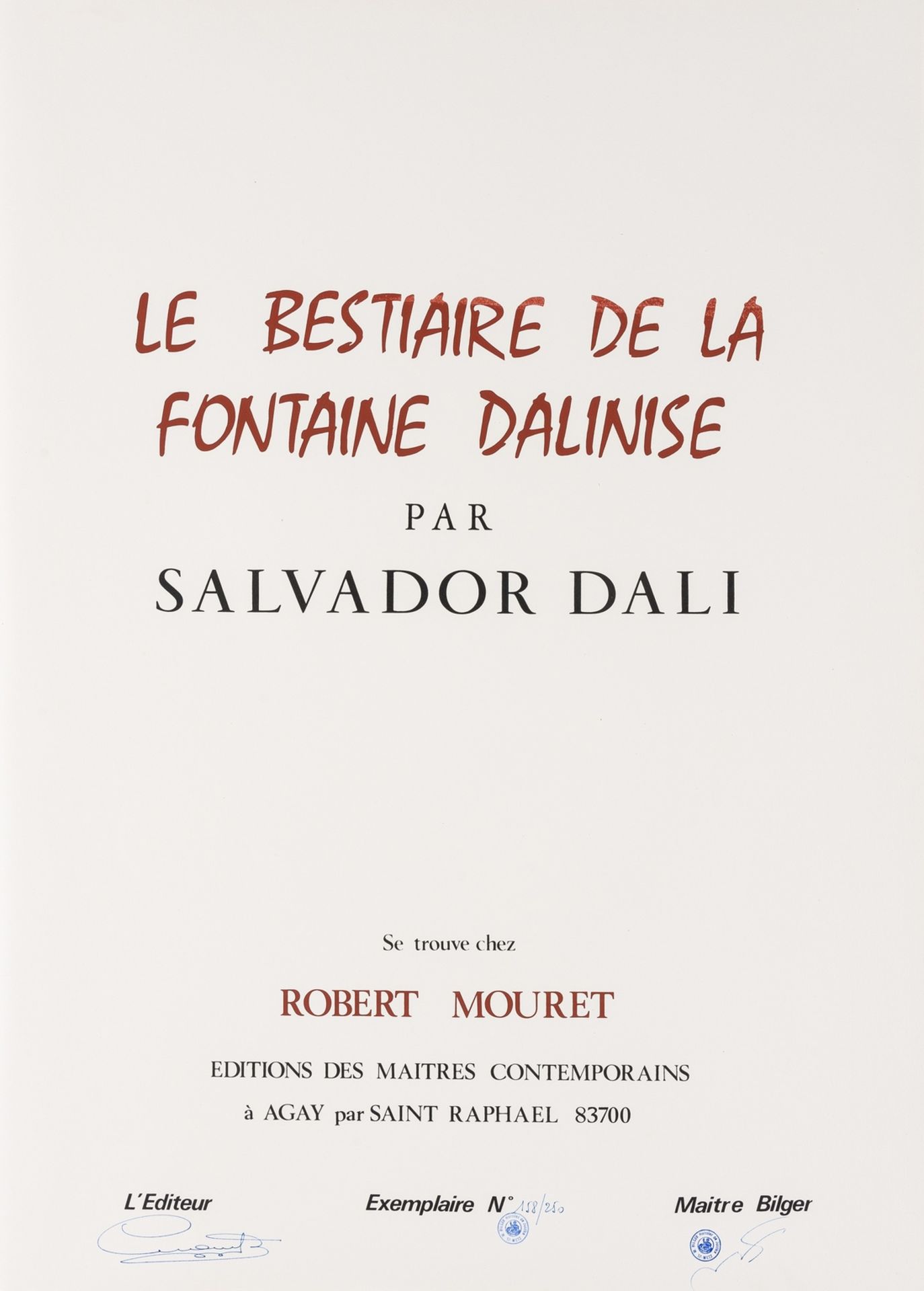 Salvador Dali (1904-1989) Le Bestiaire de la Fontaine Dalinise (Michler & Lopsinger 653-664) - Bild 13 aus 14