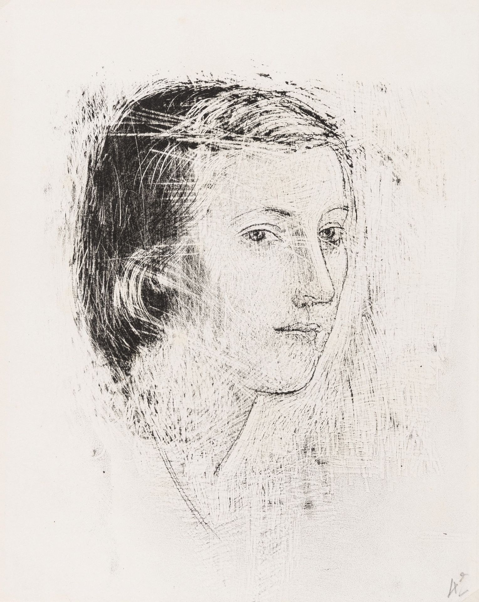 Pablo Picasso (1881-1973) Tête de Jeunne Fille (Portrait de Marie-Thérèse (Baer 244 ii/iv)