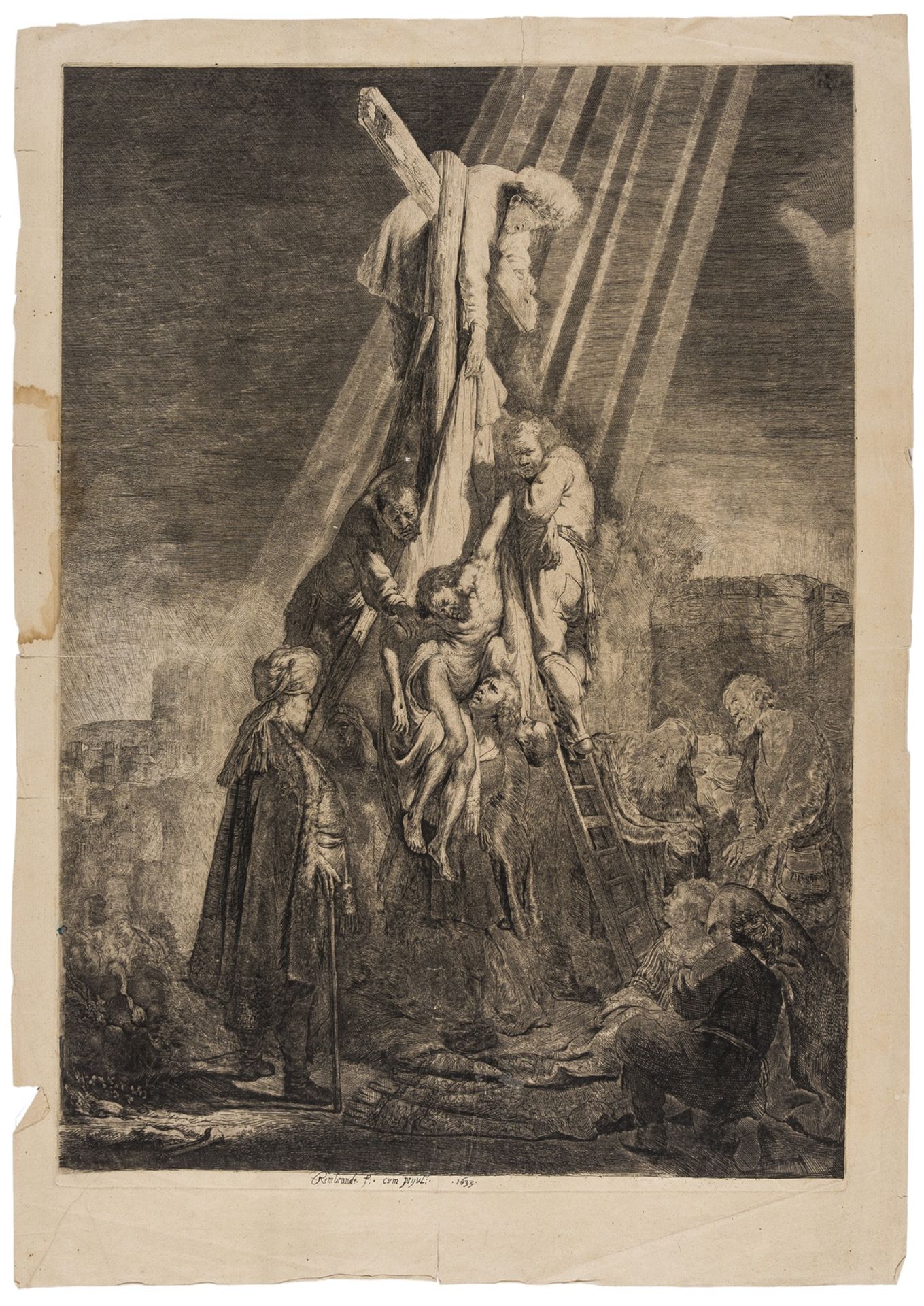 Rembrandt van Rijn (1606-1669) The Descent from the Cross: Second Plate