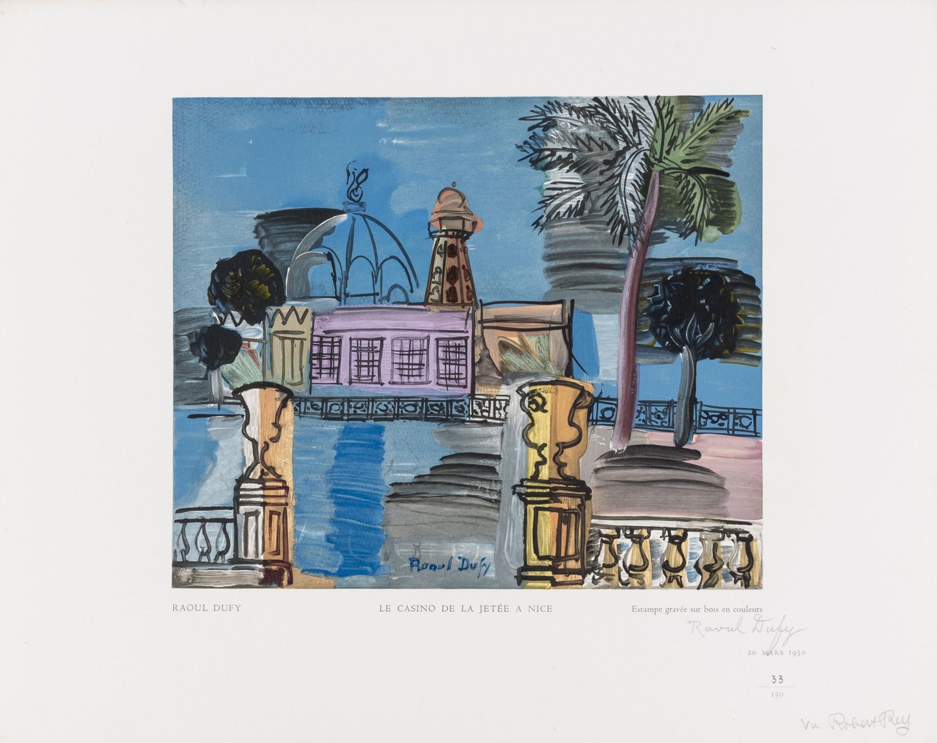 Raoul Dufy (1877-1953 ) after. Le Casino de la Jetée a Nice