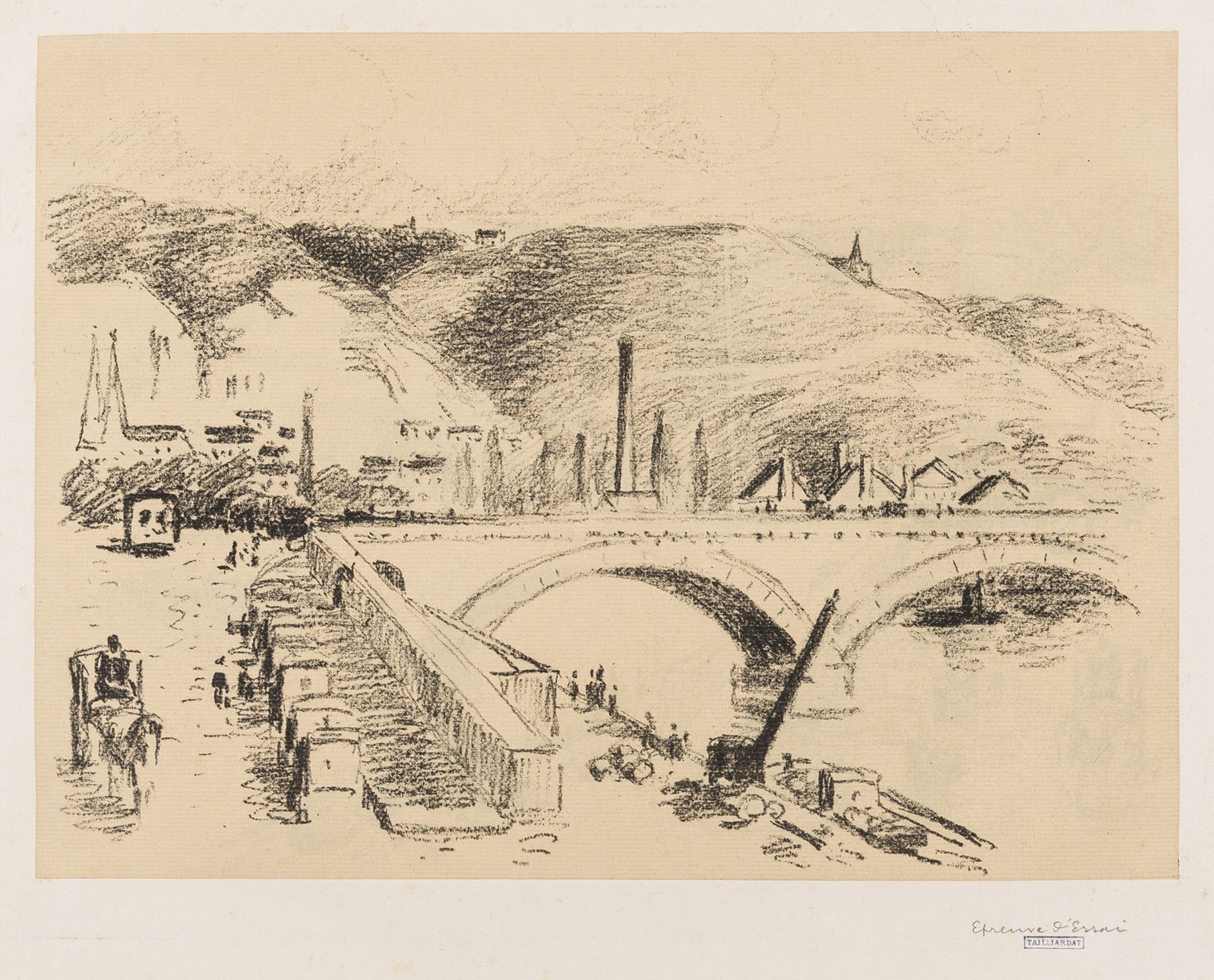 Camille Pissarro (1830-1903) Pont Corneille a Rouen (Delteil 170)