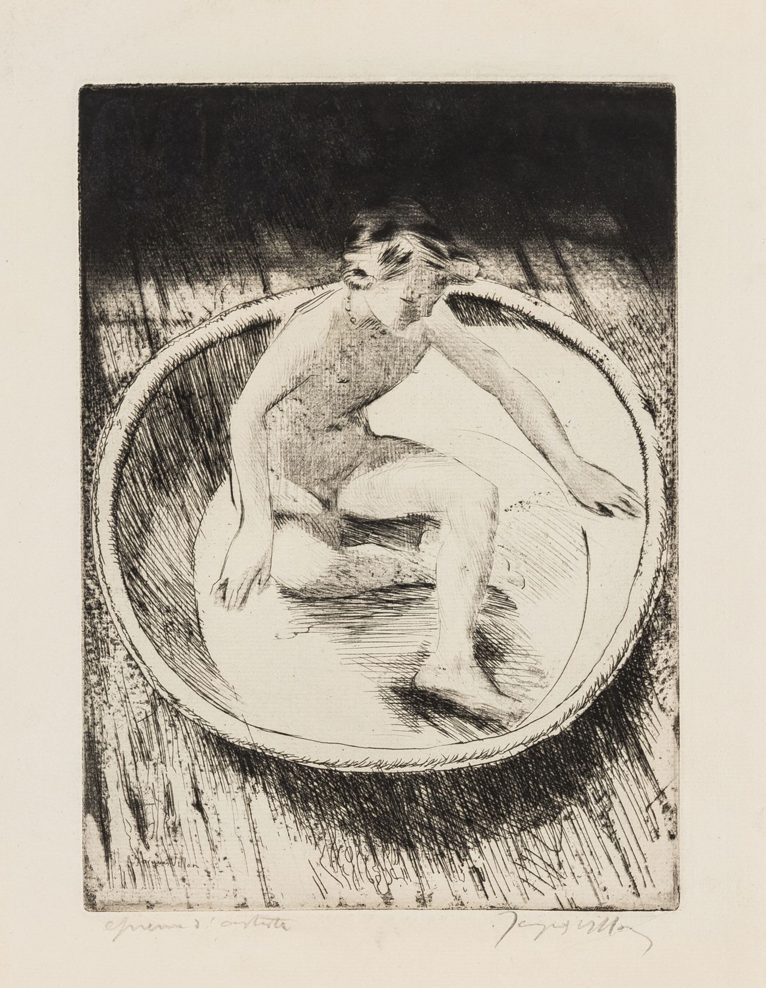 Jacques Villon (1875-1973) Minne au Tub (Ginestet et Pouillon 193)