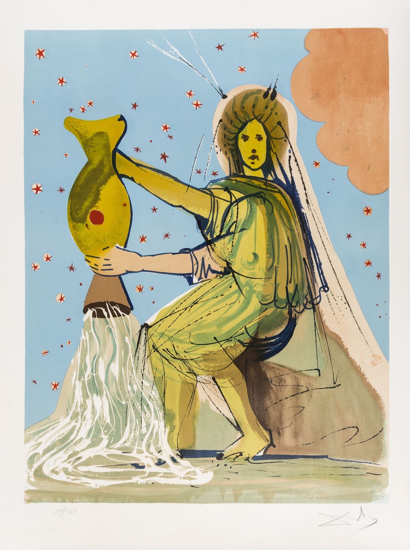 Salvador Dali (1904-1989) Aquarius (Michler and Lopsinger 1185; Field 67-6 K)