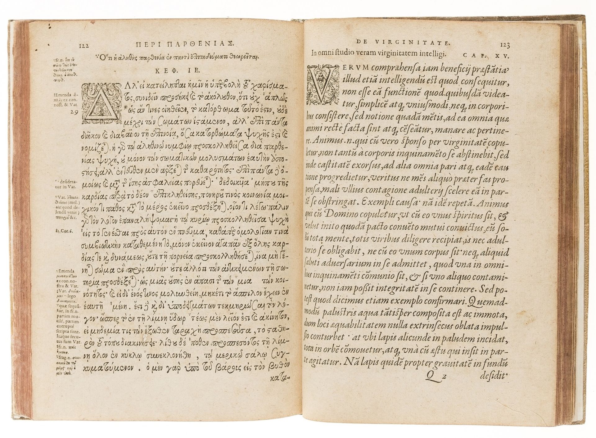 Plantin.- Greek printing.- Gregory (Saint, of Nazianzus) De virginitate liber:, Antwerp, …