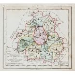 France.- [Chanlaire (Pierre-Gregoire) & Dumez.] Atlas National Portatif de la France, 92 maps, …