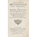 Fruit.- E[tienne] (C[laude] S[aint]) Nouvelle instruction pour connoistre les bons fruits, rare …