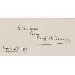 Sassoon (Siegfried) Picture-Show, first American edition, presentation copy signed by the author …