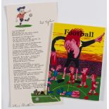 Hughes (Ted) Football, illustrated by Christopher Battye, one of 60 copies with additional print …