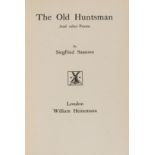 Sassoon (Siegfried) The Old Huntsman And other Poems, first edition, 1917.