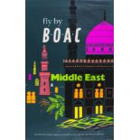 British Airways.- Fly By BOAC. Middle East, [c. 1950].