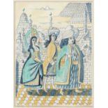 Bawden (Edward) Original illustration for 'Rasselas': Imlac, the Prince & Nekayah in Cairo, …