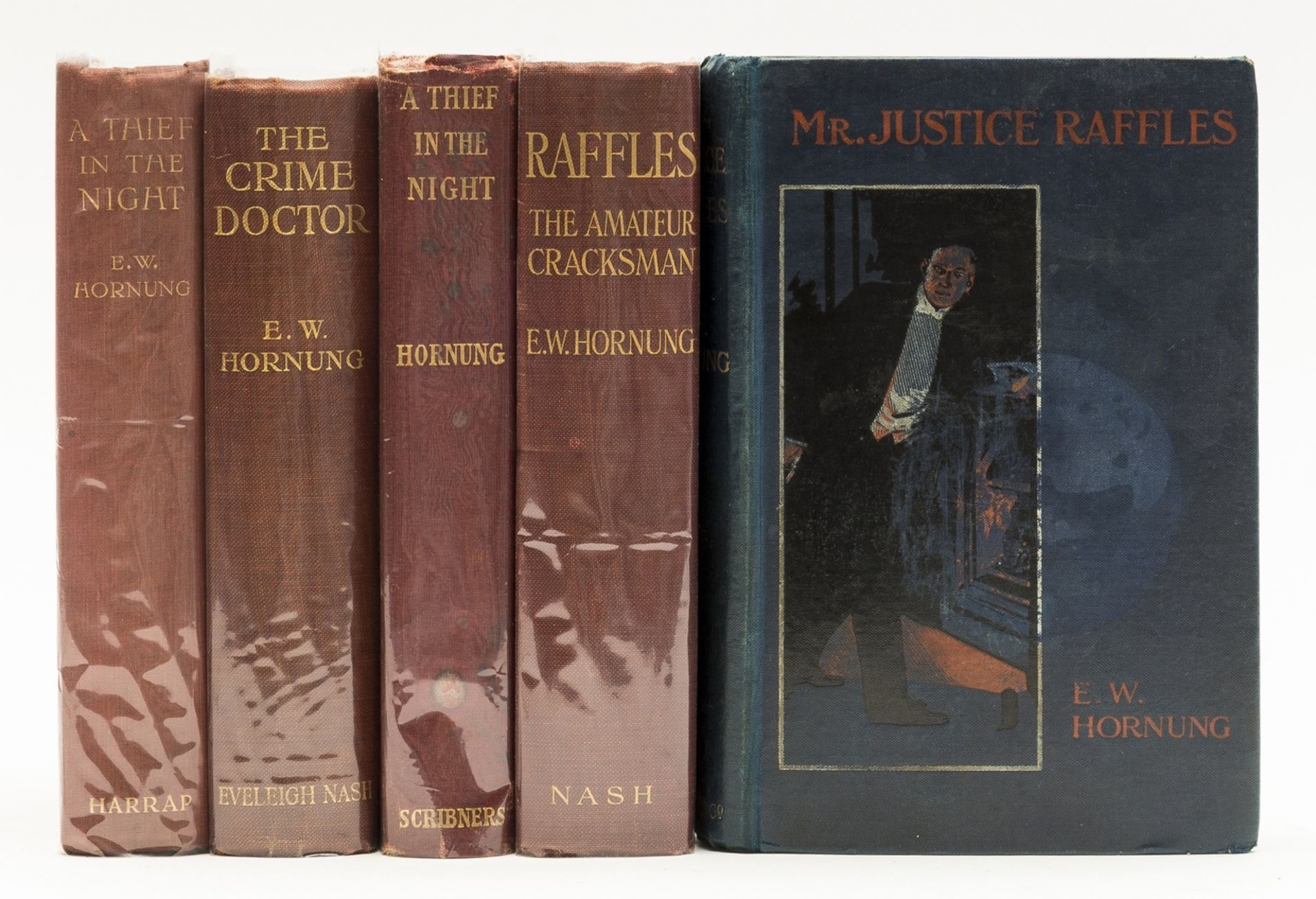 Hornung (E. W.) Mr. Justice Raffles, first edition, original pictorial cloth, 1909; and 4 others …