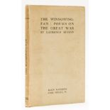 Binyon (Laurence) The Winnowing Fan: Poems on the Great War, first edition, 1914.