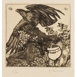 Detmold (Edward Julius) Eagle, three variant impressions, etchings, [early 20th century]; and two …