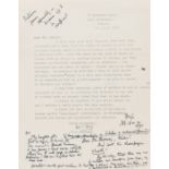 Graves (Robert) Autograph Letter signed "RG", 1970, written as a reply on a TLs from Austin …