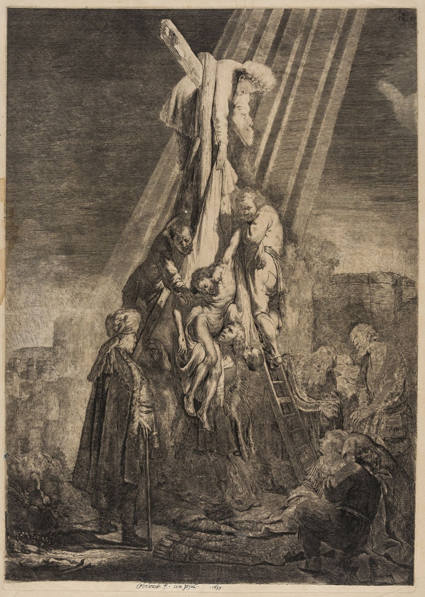 Rijn (Rembrandt van, 1606-1669) The Descent from the Cross: Second Plate, [c. 1633]