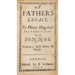 Slingsby (Sir Henry) A Father's Legacy, first edition, by J.Grismond, 1658.