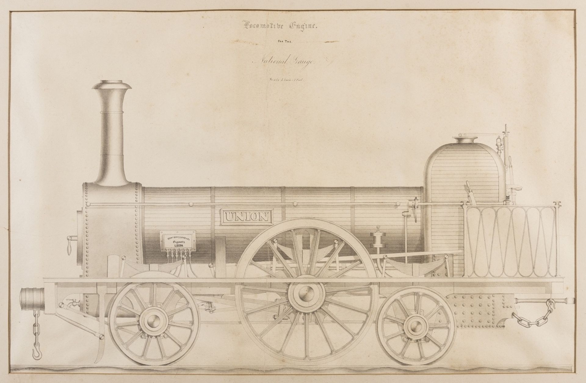 Early Locomotive Railways.- Joy (David) Locomotive Engine, for the National Gauge, 'The Union'; …