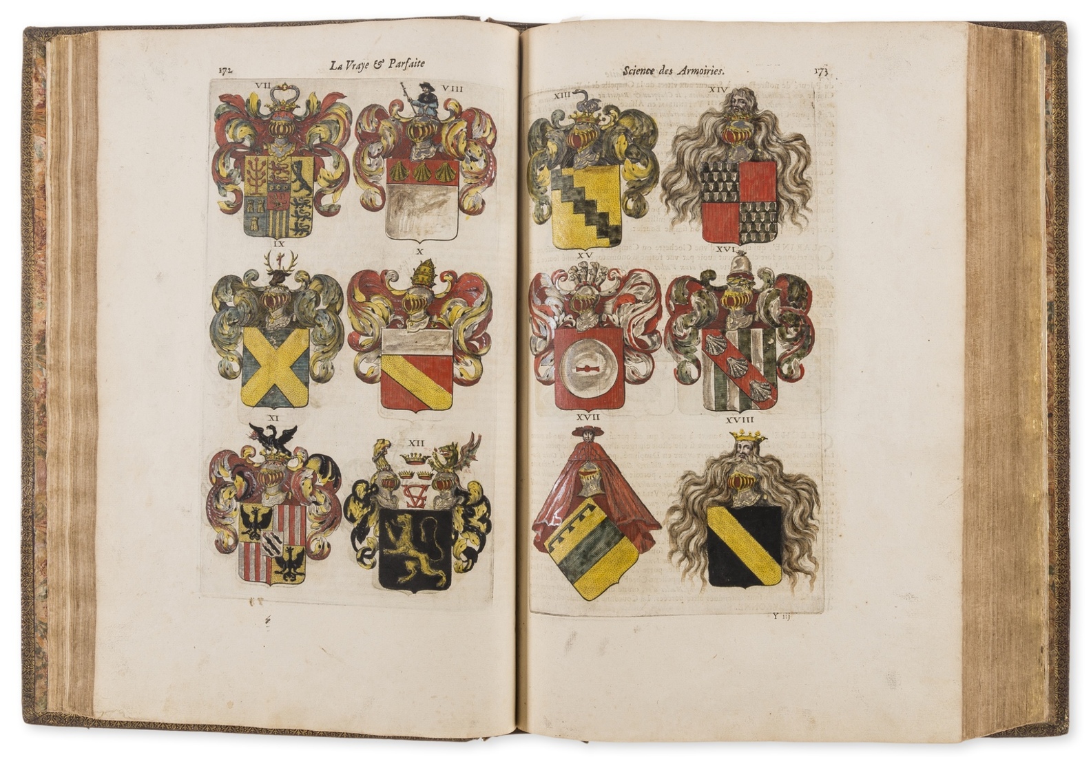 Geliot (Louvan) La Vraye et Parfaite Science des Armoiries.., numerous engraved coats-of-arms, all … - Image 2 of 5