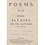 Donne (John) Poems, by J.D. with elegies on the Authors Death, first edition, Printed by M[iles]. …