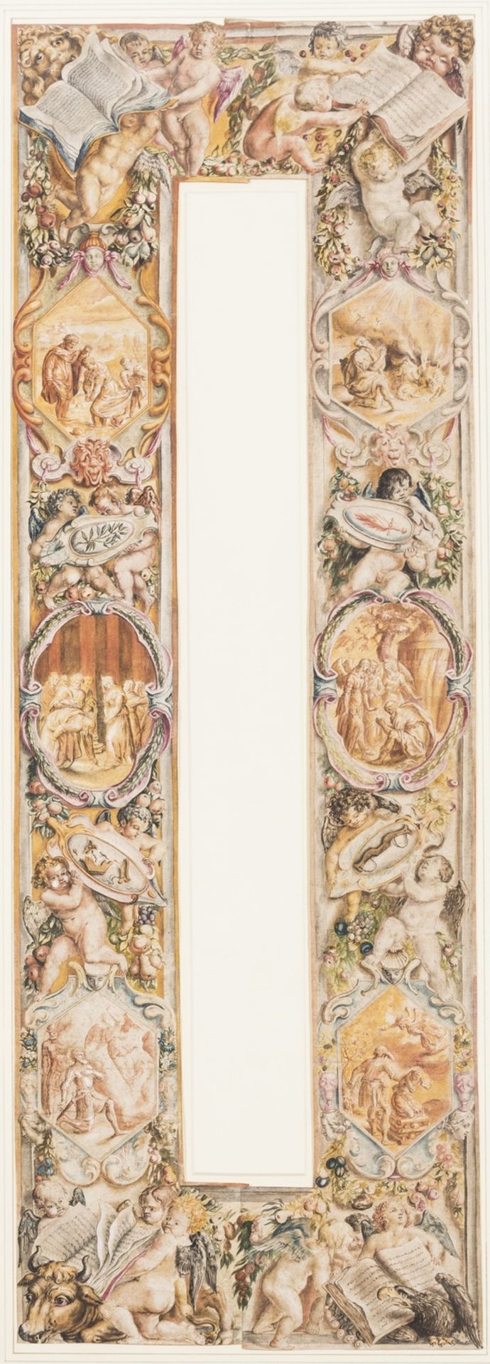 Flemish School (17th century) Ornamental border design, possibly for a tapestry.