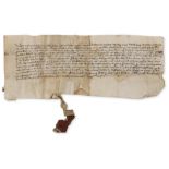 Medieval Welsh Divorce.- Record by Lewis Myvot, Bachelor of Canon & Civil Law and ?commissary in …