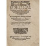 Mary Queen of Scots.- Salisbury (Robert Cecil, Earl of) The Copie of a Letter to the Right …