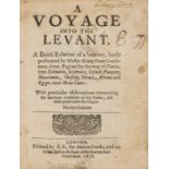 Levant.- Blount (Henry) A Voyage into the Levant. A briefe relation of a journey, third edition, …