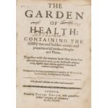 Herbal.- Langham (William) The Garden of Health: Containing the sundry rare and hidden vertues and …