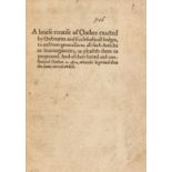 Law.- [Morice (James)] A Briefe Treatise of Oathes exacted by Ordinaries and Ecclesiasticall …